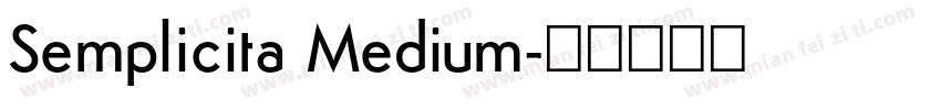 Semplicita Medium字体转换